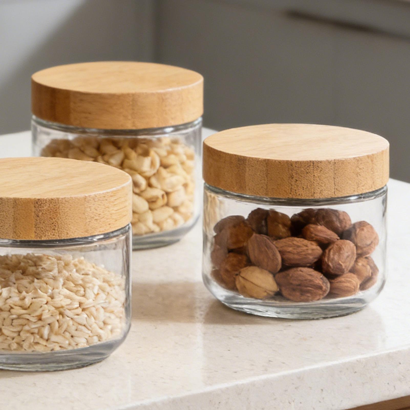 Overnight Oat Jar - 4pcs Glass jars with Airtight Lid