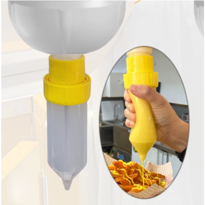 Sauce Squeeze Bottle - Simple 480/600/720ml Pump Suction Sauce Bottle