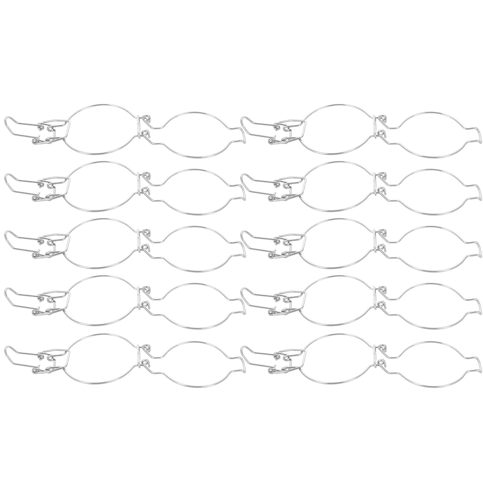 Overnight Oat Jar - 10Pcs Stainless Steel Jar Wire Clamp