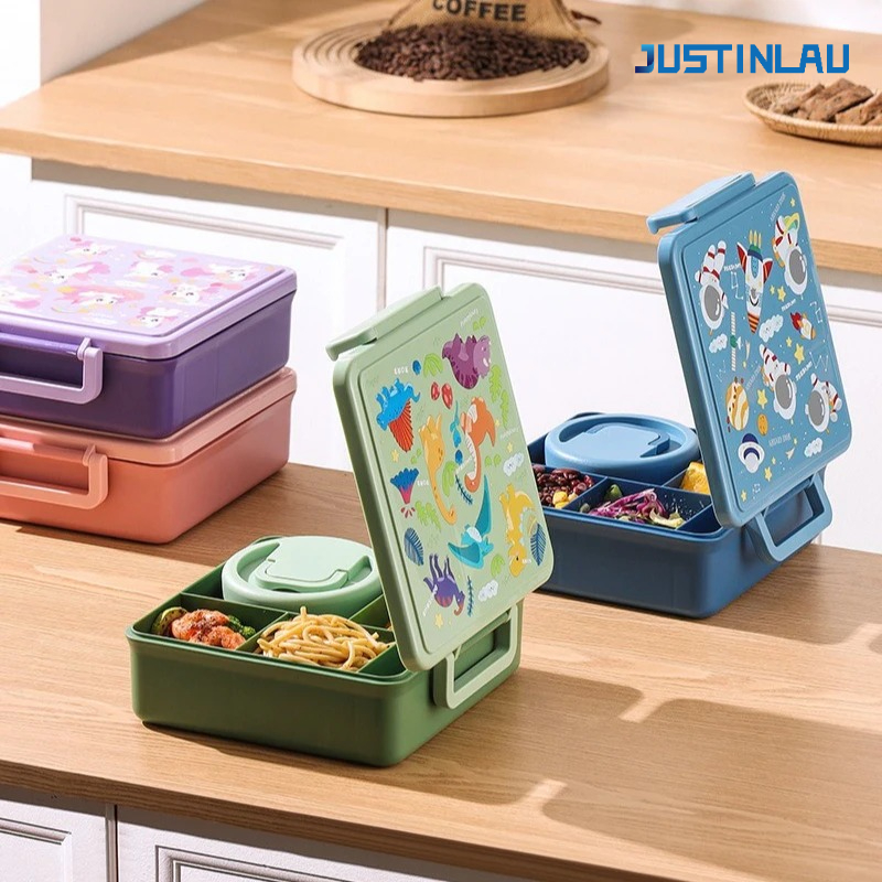 Salad Container Jar - Lunch Box Cartoon Fruit Salad Bento