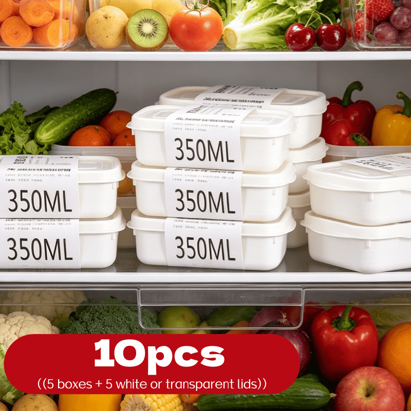 Meal Prep Containers - 10Pcs Reusable Stackable Food Storage Box