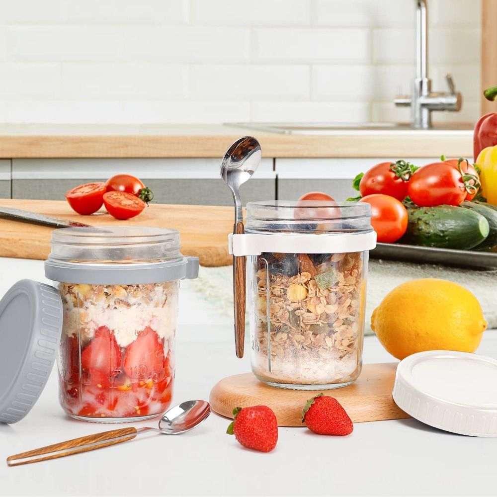 Overnight Oat Jar - Yogurt Jar 350ml Overnight Oats Jars