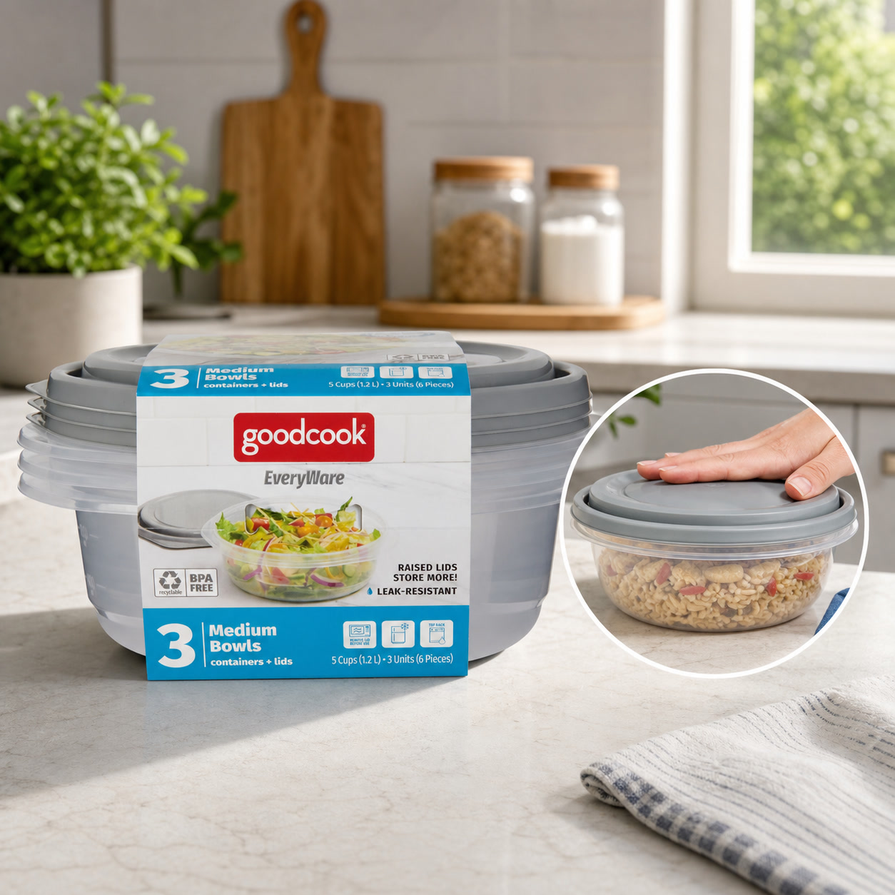 6pcs Round 5 Cup Food Storage  - огляд і ціна Meal Prep Containers