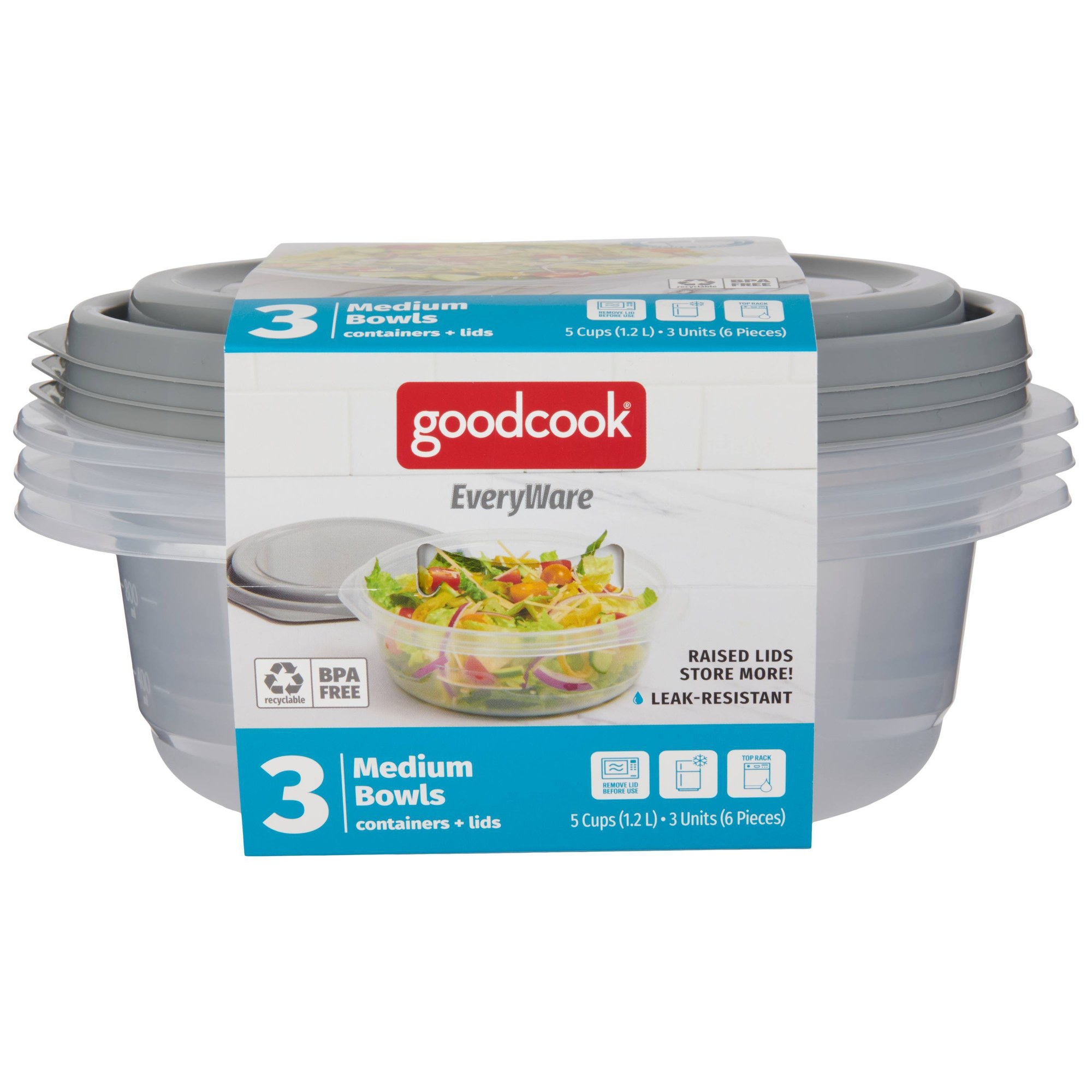 6pcs Round 5 Cup Food Storage  - огляд і ціна Meal Prep Containers
