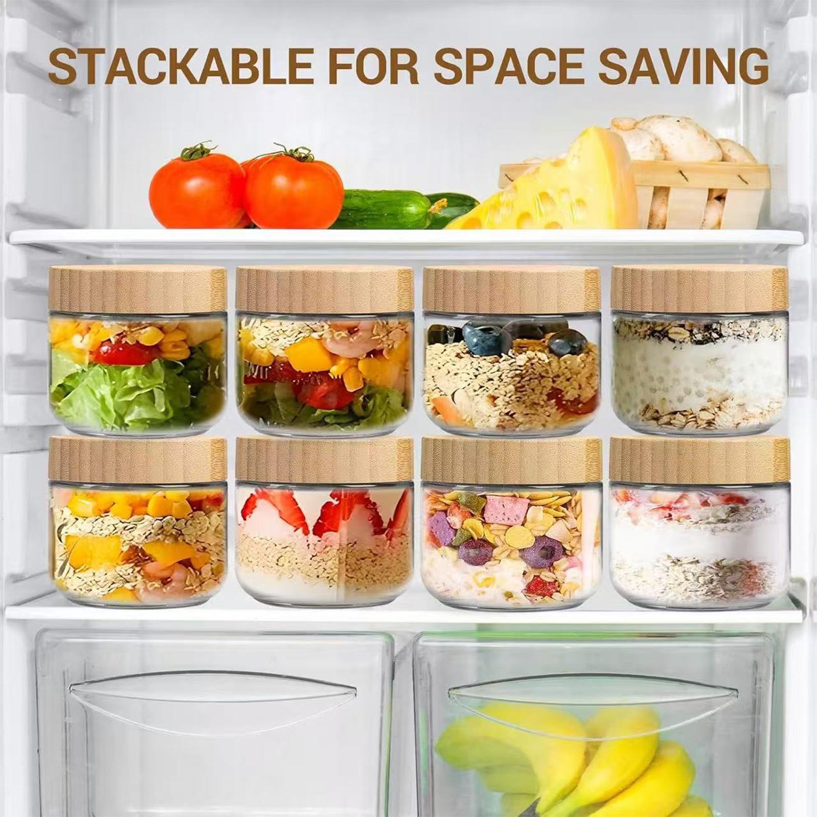 4pcs Glass jars with Airtight  - огляд і ціна Overnight Oat Jar