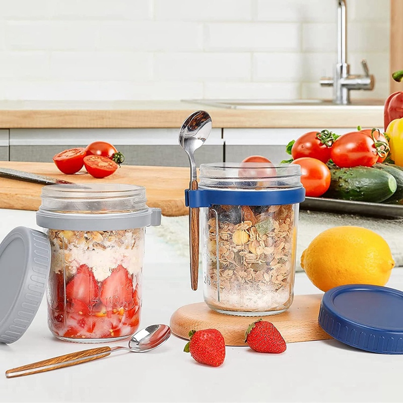 4 Pack Overnight Oats Containe - огляд і ціна Overnight Oat Jar