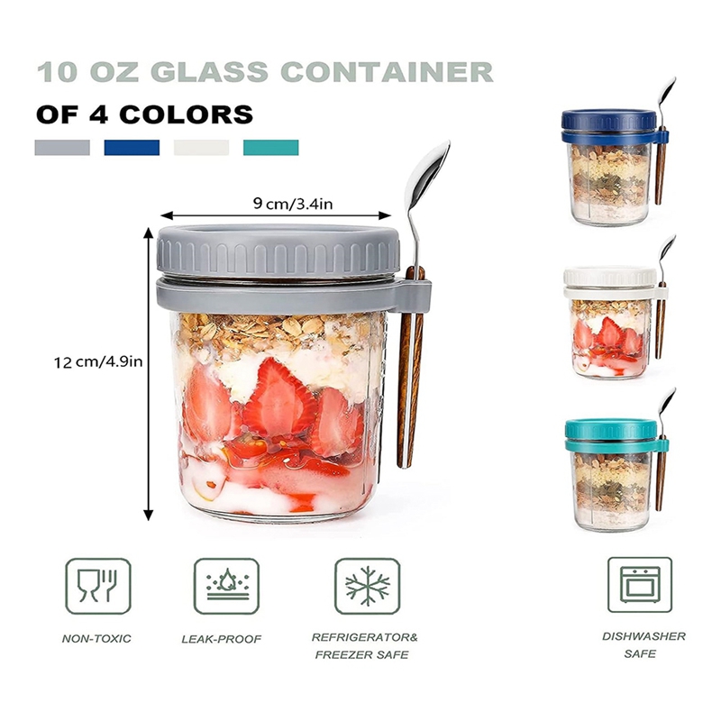 4 Pack Overnight Oats Containe - огляд і ціна Overnight Oat Jar