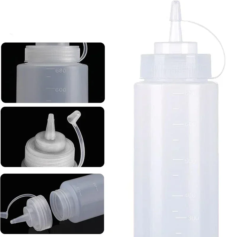 1Pcs Empty120ml-1000ml PE Plas - огляд і ціна Sauce Squeeze Bottle