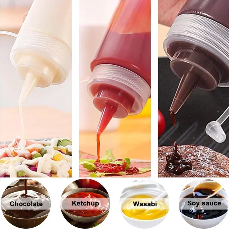 1Pcs Empty120ml-1000ml PE Plas - огляд і ціна Sauce Squeeze Bottle