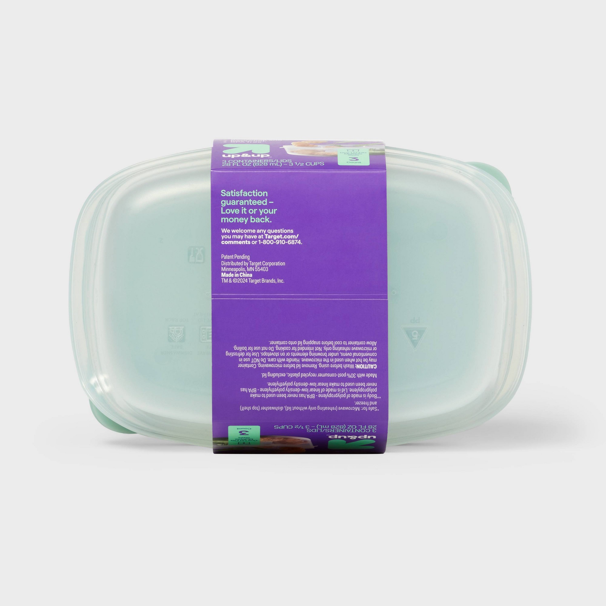 3ct Clear Plastic Divided Rect - огляд і ціна Meal Prep Containers