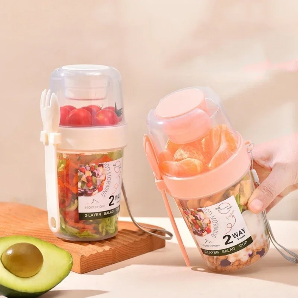 Portable Salad Cup Breakfast C - огляд і ціна Salad Container Jar