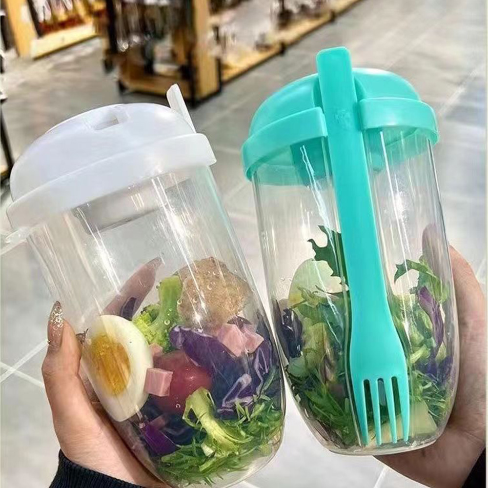 1PC White/Green Portable Bottl - огляд і ціна Salad Container Jar