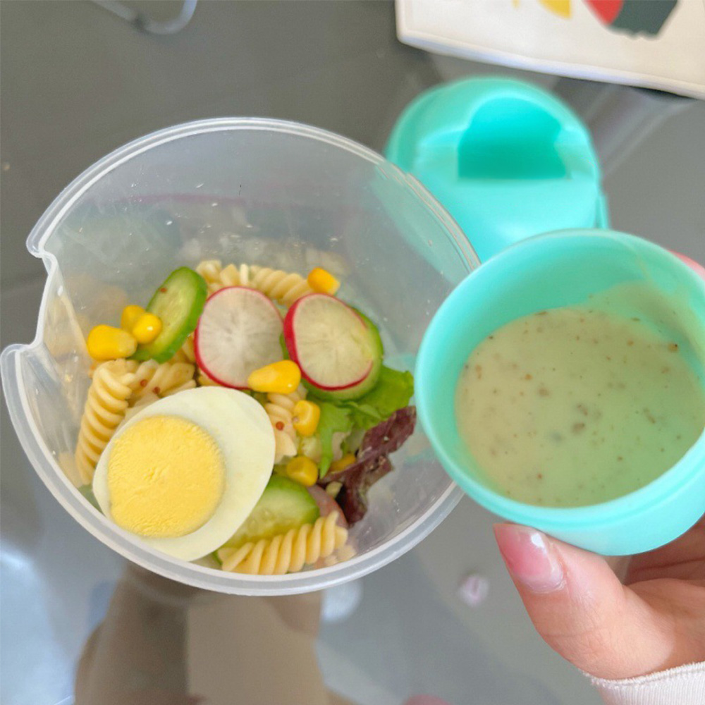 1PC White/Green Portable Bottl - огляд і ціна Salad Container Jar