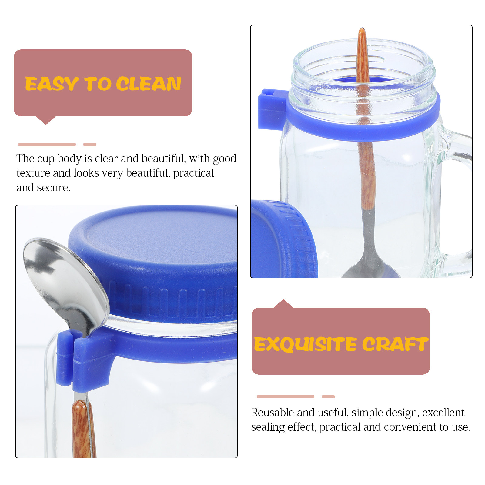 1Set Glass Overnight Oats Jar  - огляд і ціна Overnight Oat Jar
