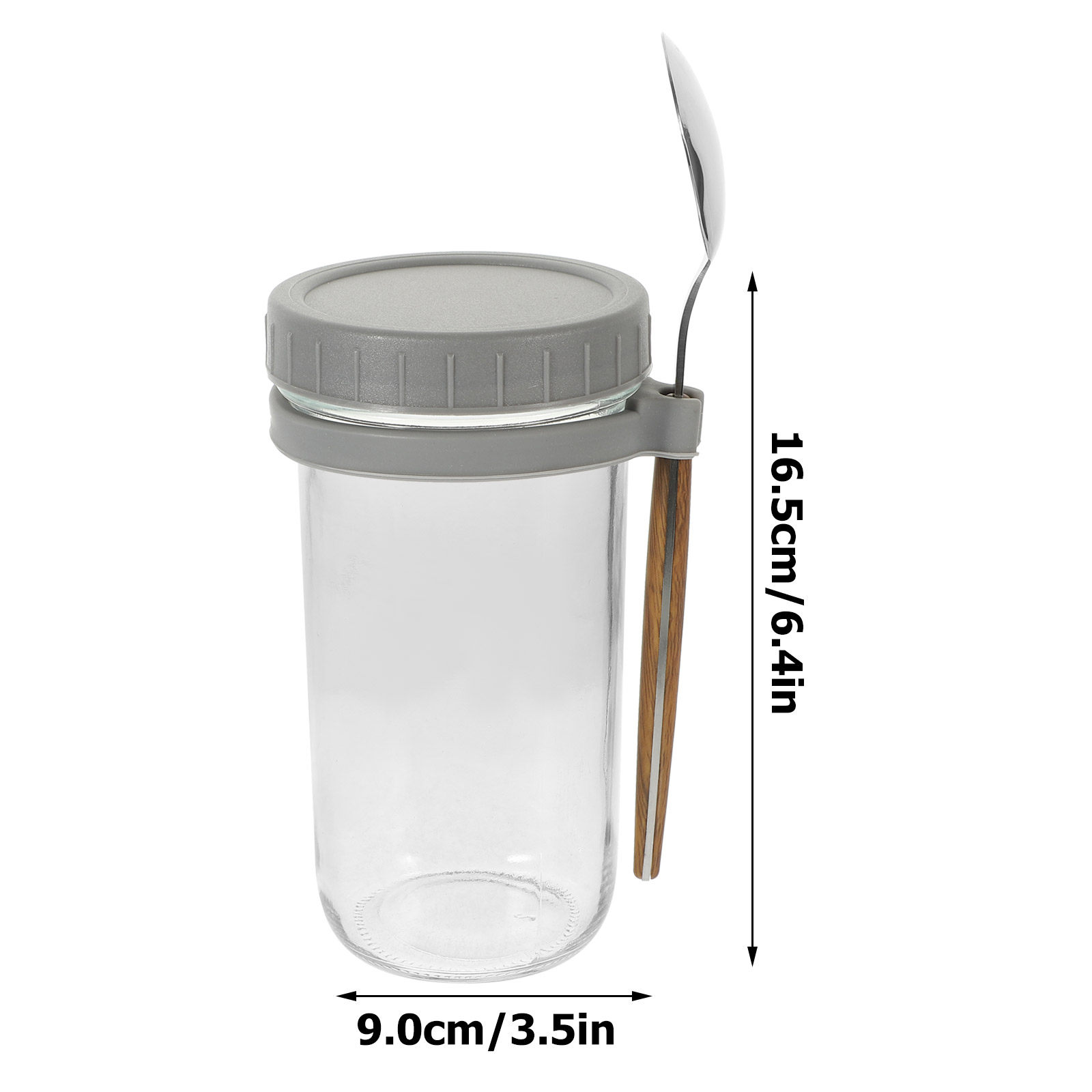 1Set Stylish Glass Sealed Cup  - огляд і ціна Overnight Oat Jar