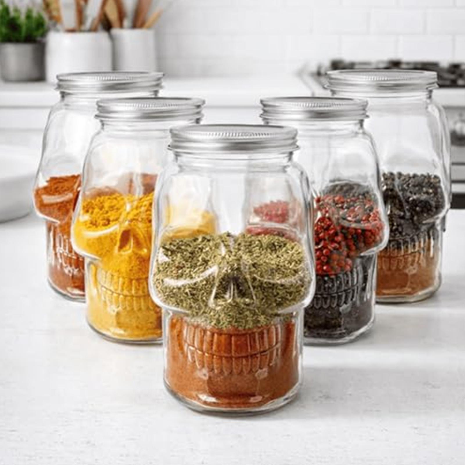 Transparent Skull Jars with Li - огляд і ціна Meal Prep For A Day