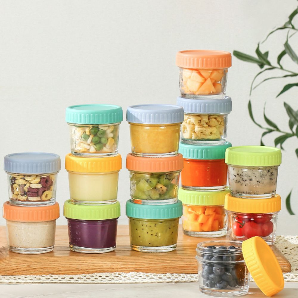 6pcs Glass Baby Food Jar Reusa - огляд і ціна Salad Container Jar