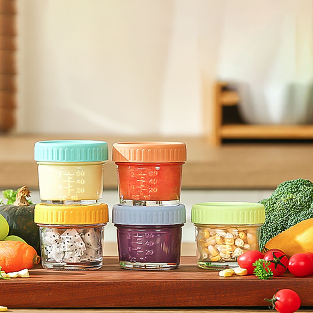 6pcs Glass Baby Food Jar Reusa - огляд і ціна Salad Container Jar