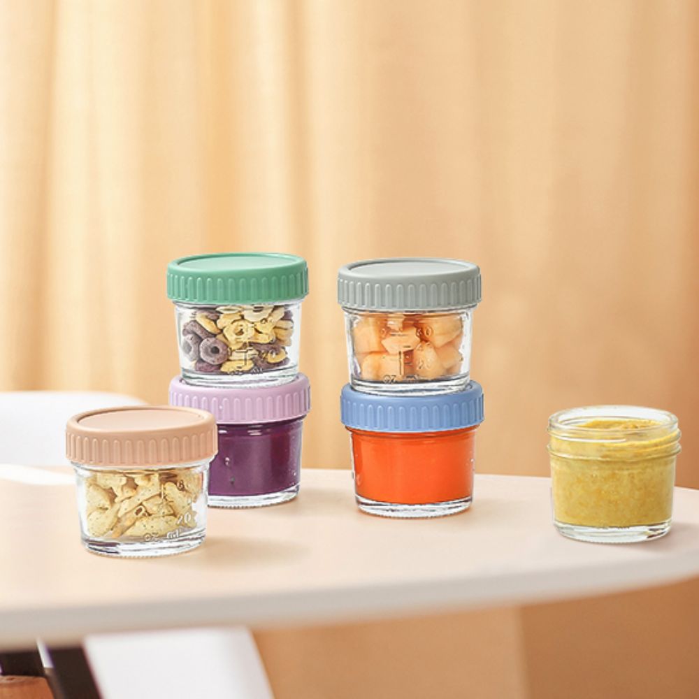 6pcs Glass Baby Food Jar Reusa - огляд і ціна Salad Container Jar