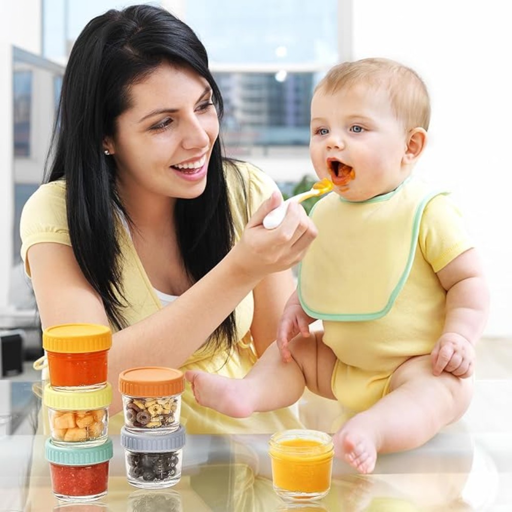 6pcs Glass Baby Food Jar Reusa - огляд і ціна Salad Container Jar