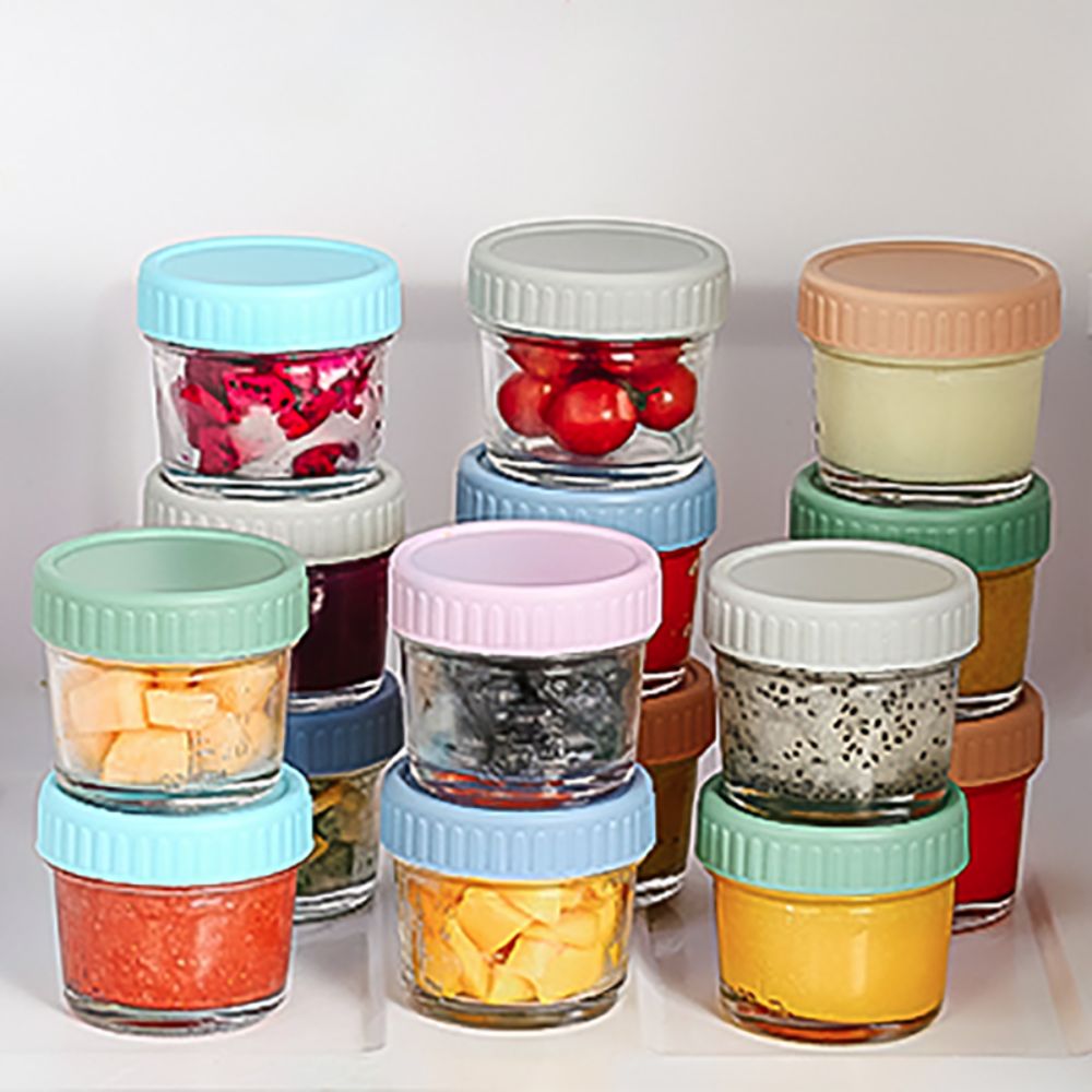6pcs Glass Baby Food Jar Reusa - огляд і ціна Salad Container Jar
