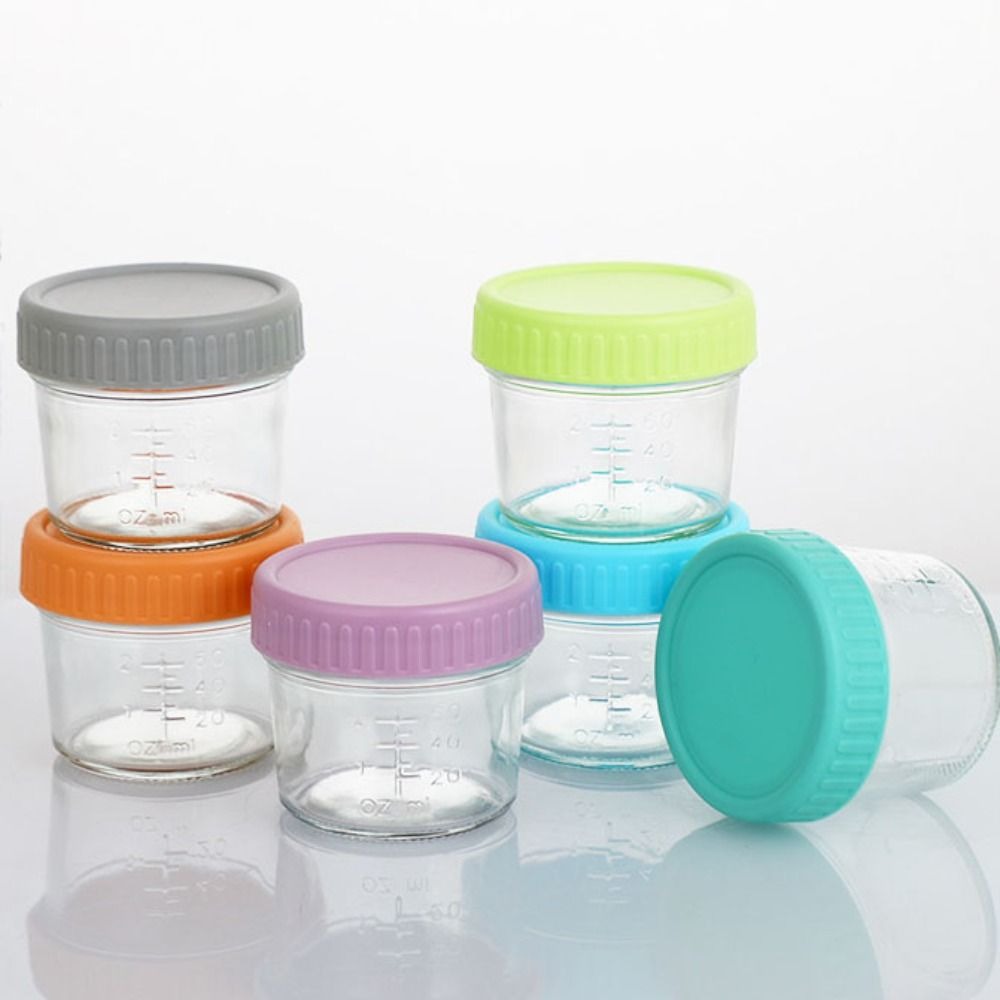 6pcs Glass Baby Food Jar Reusa - огляд і ціна Salad Container Jar