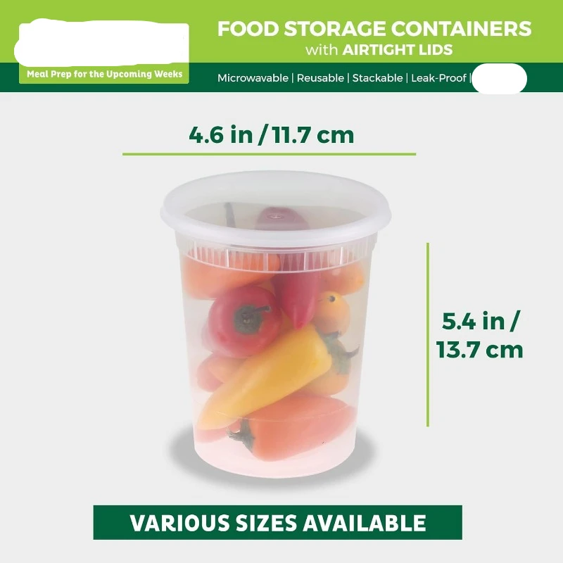 [24 Set] 8oz-32 Oz Plastic Del - огляд і ціна Meal Prep Containers