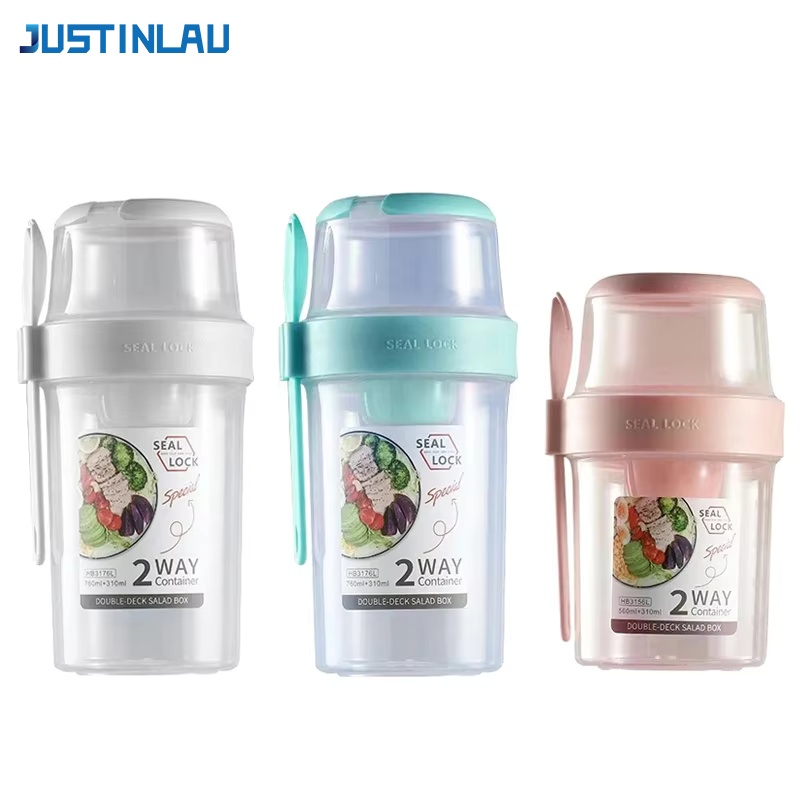 JUSTINLAU Portable Fitness Wei - огляд і ціна Salad Container Jar