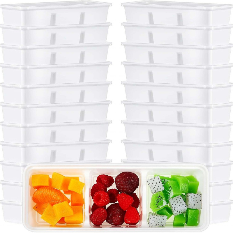 【25-Count 3-Section Food Conta - огляд і ціна Meal Prep Japanese Food