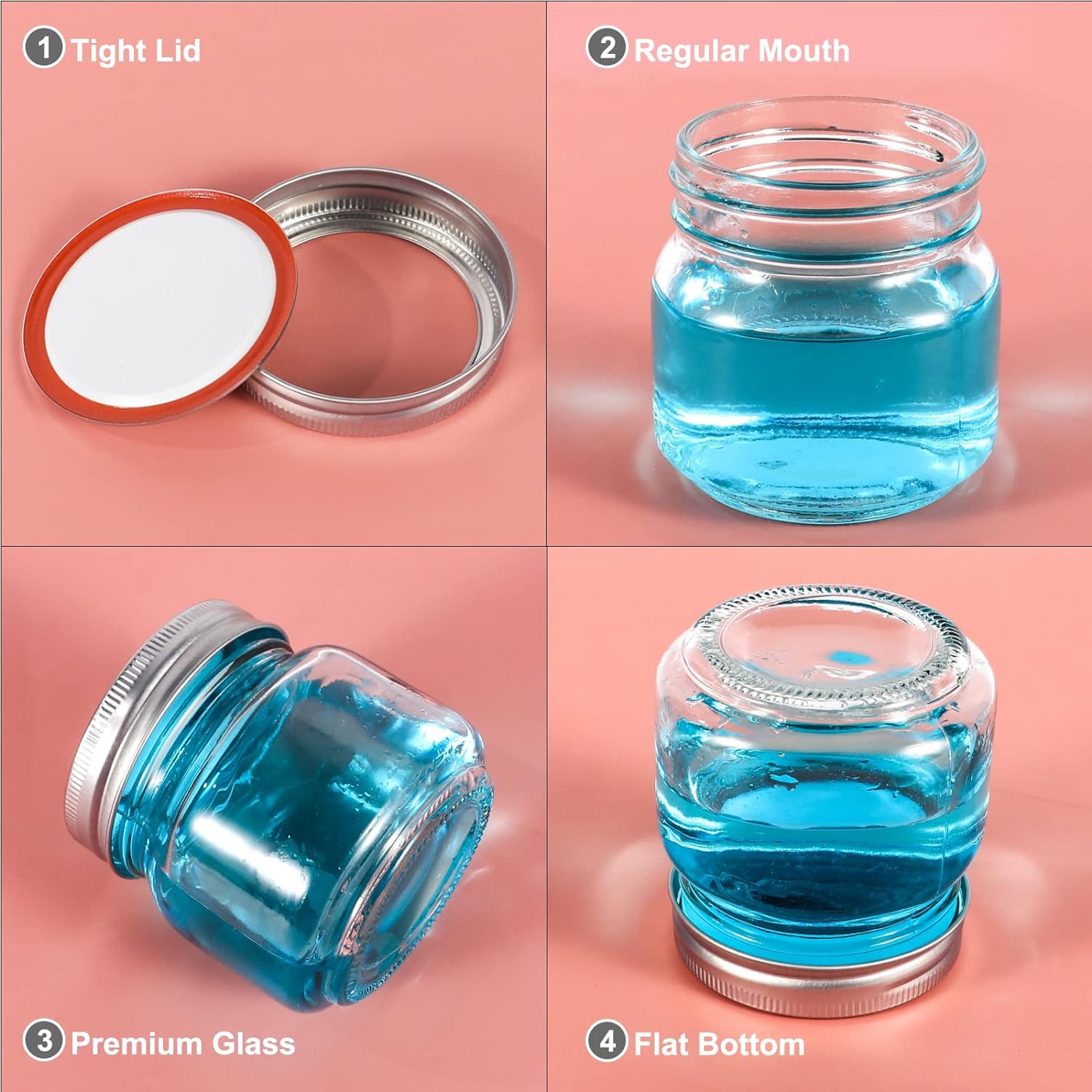 Mason Jars 8oz Regular Mouth G - огляд і ціна Overnight Oat Jar