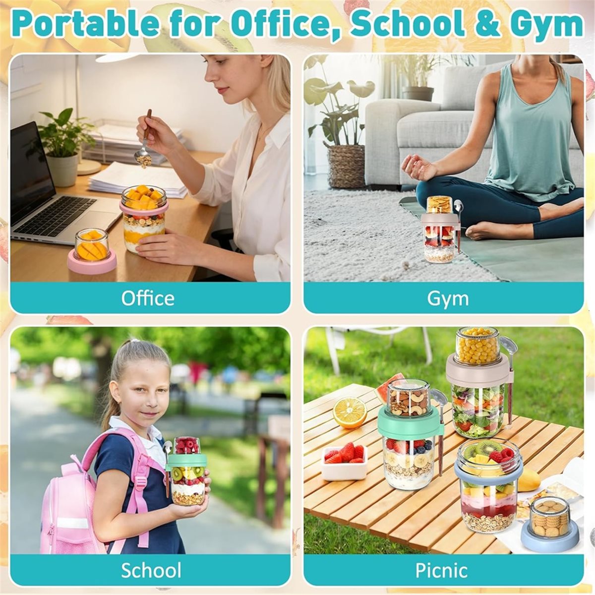 Light Weight 4 Pack Overnight  - огляд і ціна Overnight Oat Jar