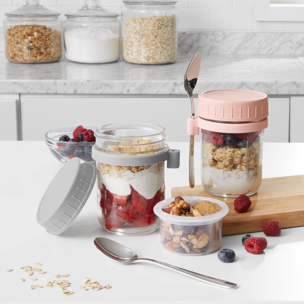 Portable Overnight Oats Food J - огляд і ціна Overnight Oat Jar