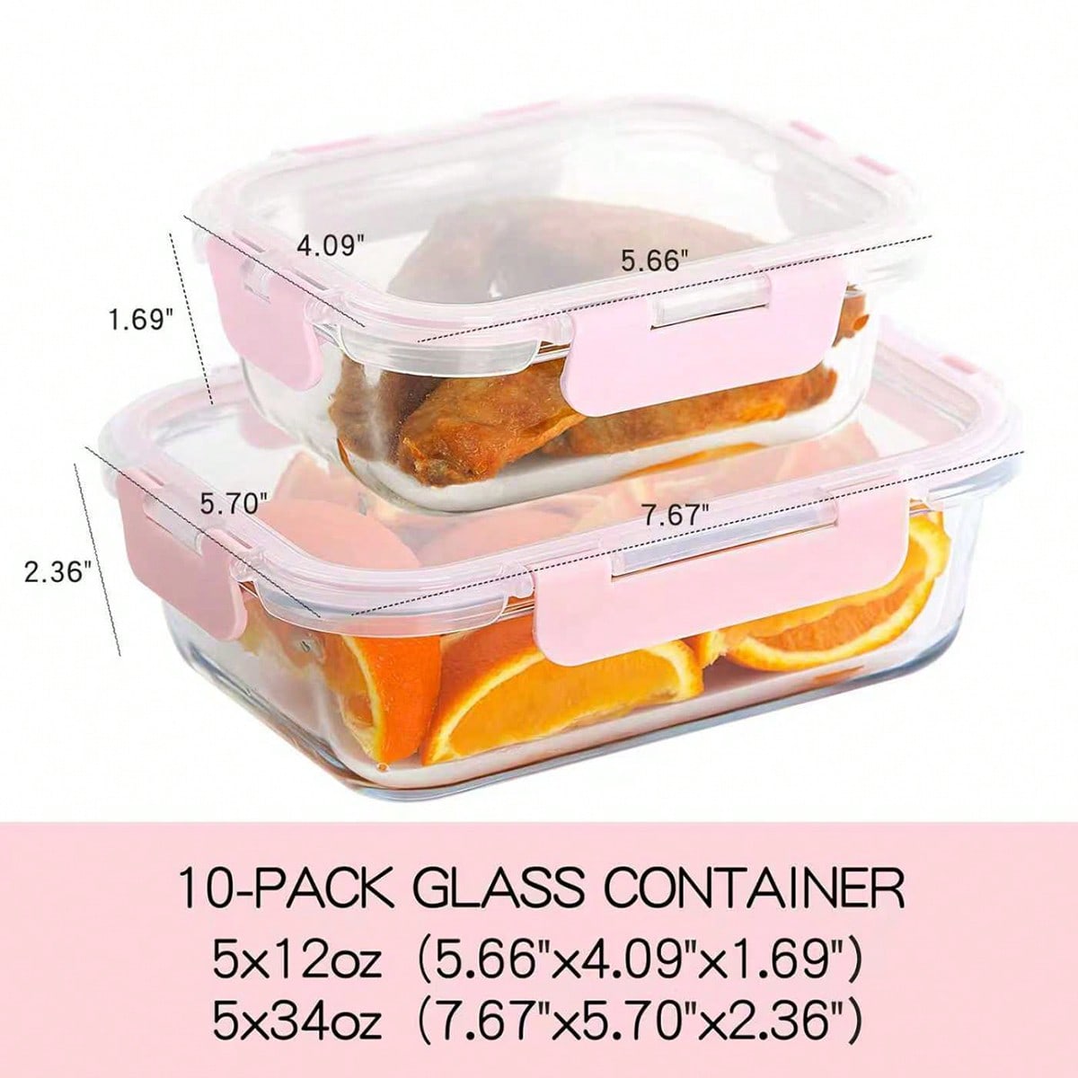 10 Pack Glass Meal Prep Contai - огляд і ціна Meal Prep Containers