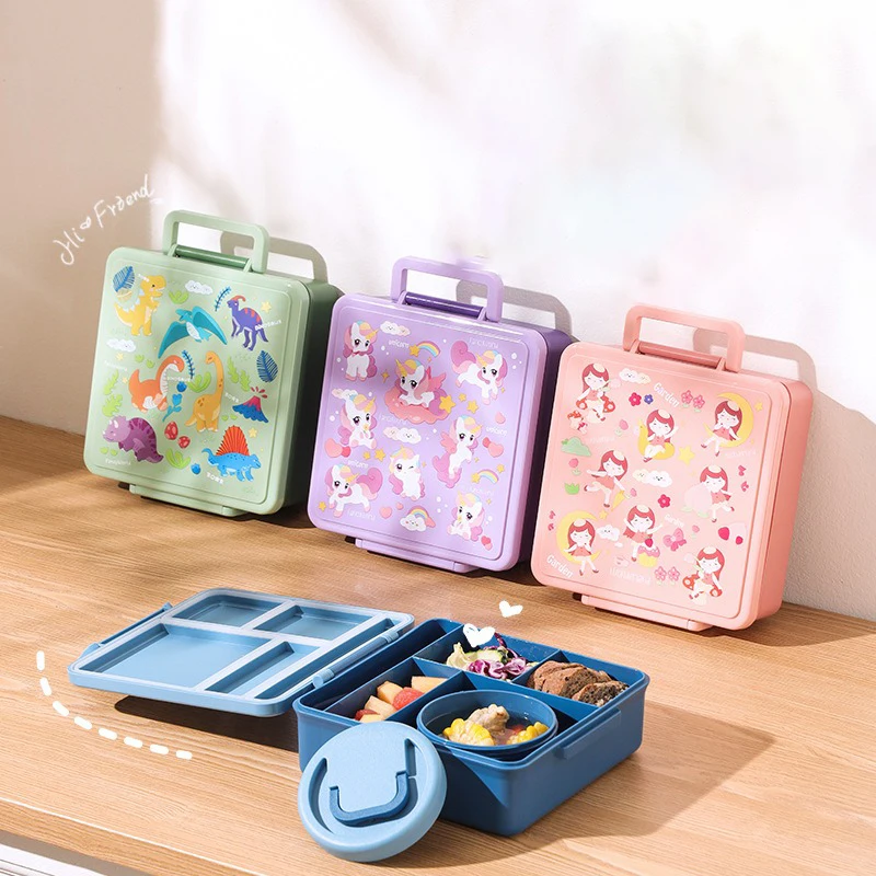 Lunch Box Cartoon Fruit Salad  - огляд і ціна Salad Container Jar