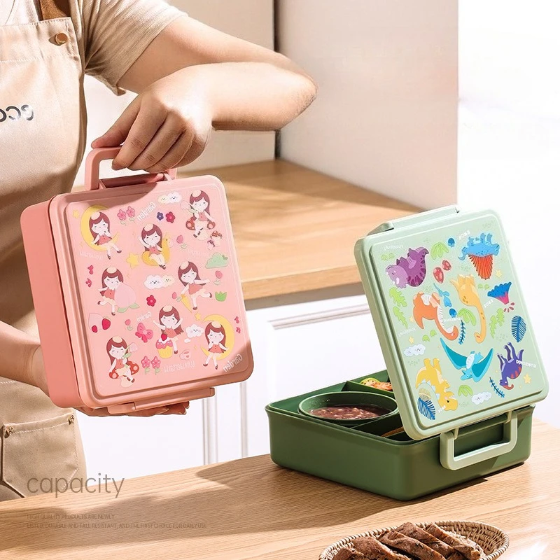 Lunch Box Cartoon Fruit Salad  - огляд і ціна Salad Container Jar
