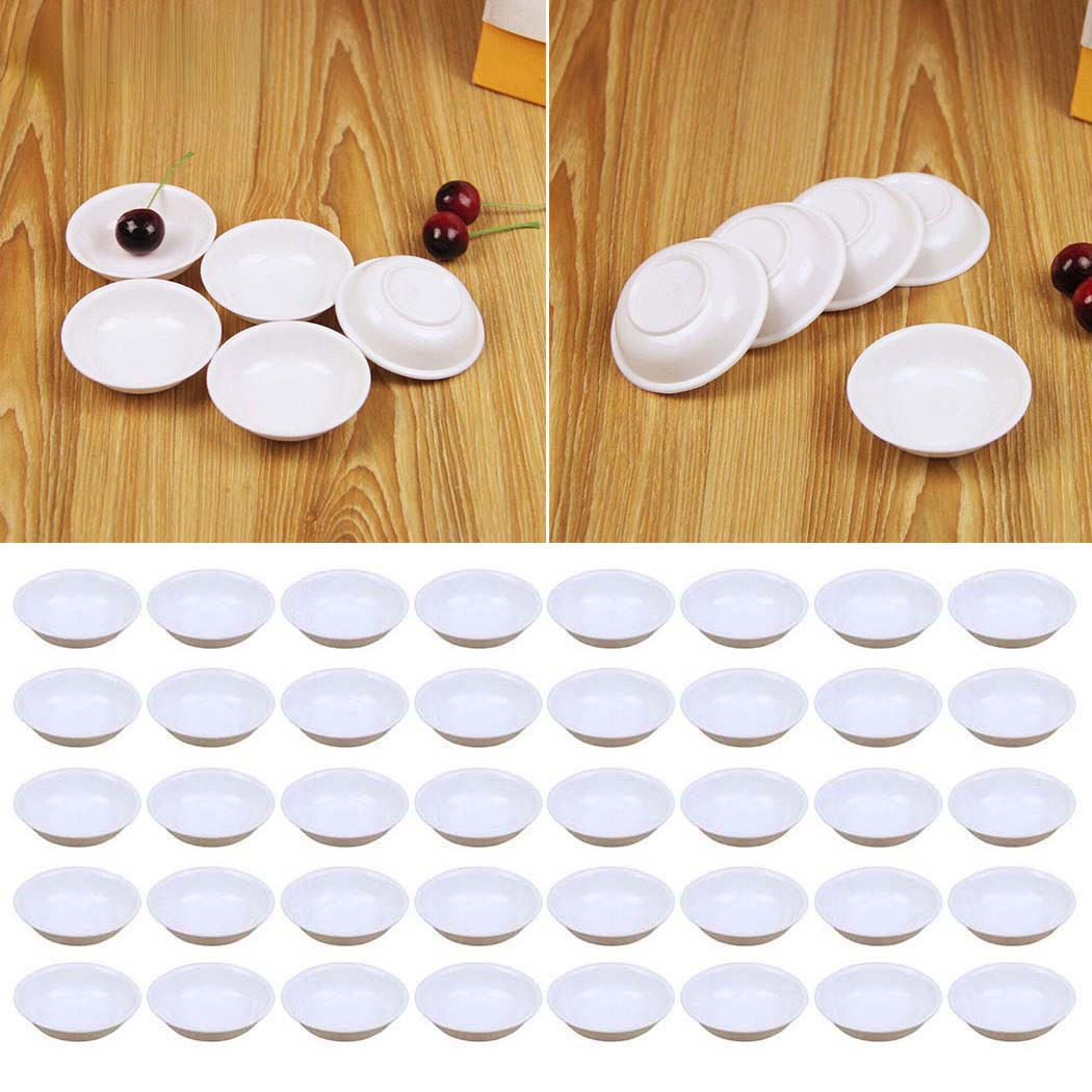 5pcs White Plastic Sauce Dishe - огляд і ціна Sauce Dipping Cup