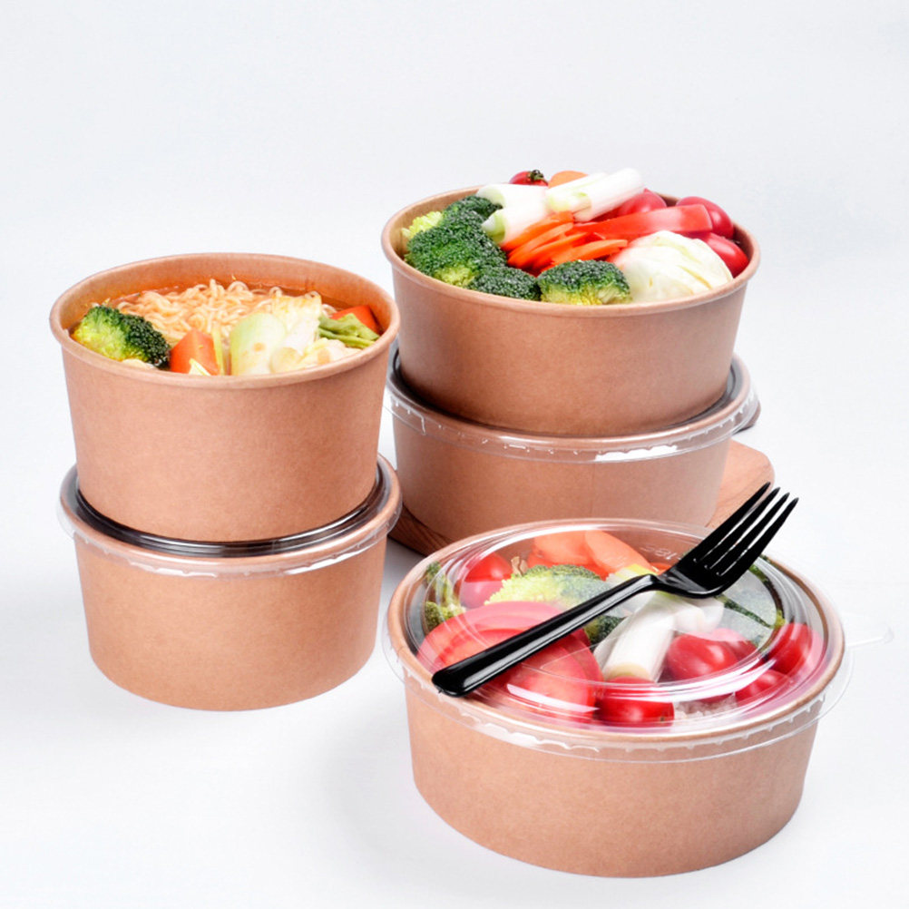 20Pcs Kraft Paper Bowls Leakpr - огляд і ціна Meal Prep Containers