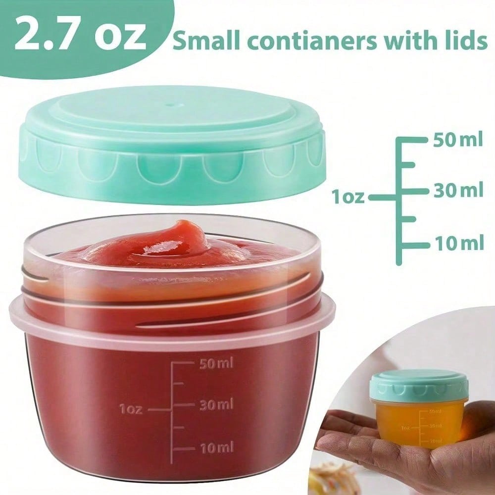 1-6 Pack 2.7 OZ Salad Dressing - огляд і ціна Salad Container Jar