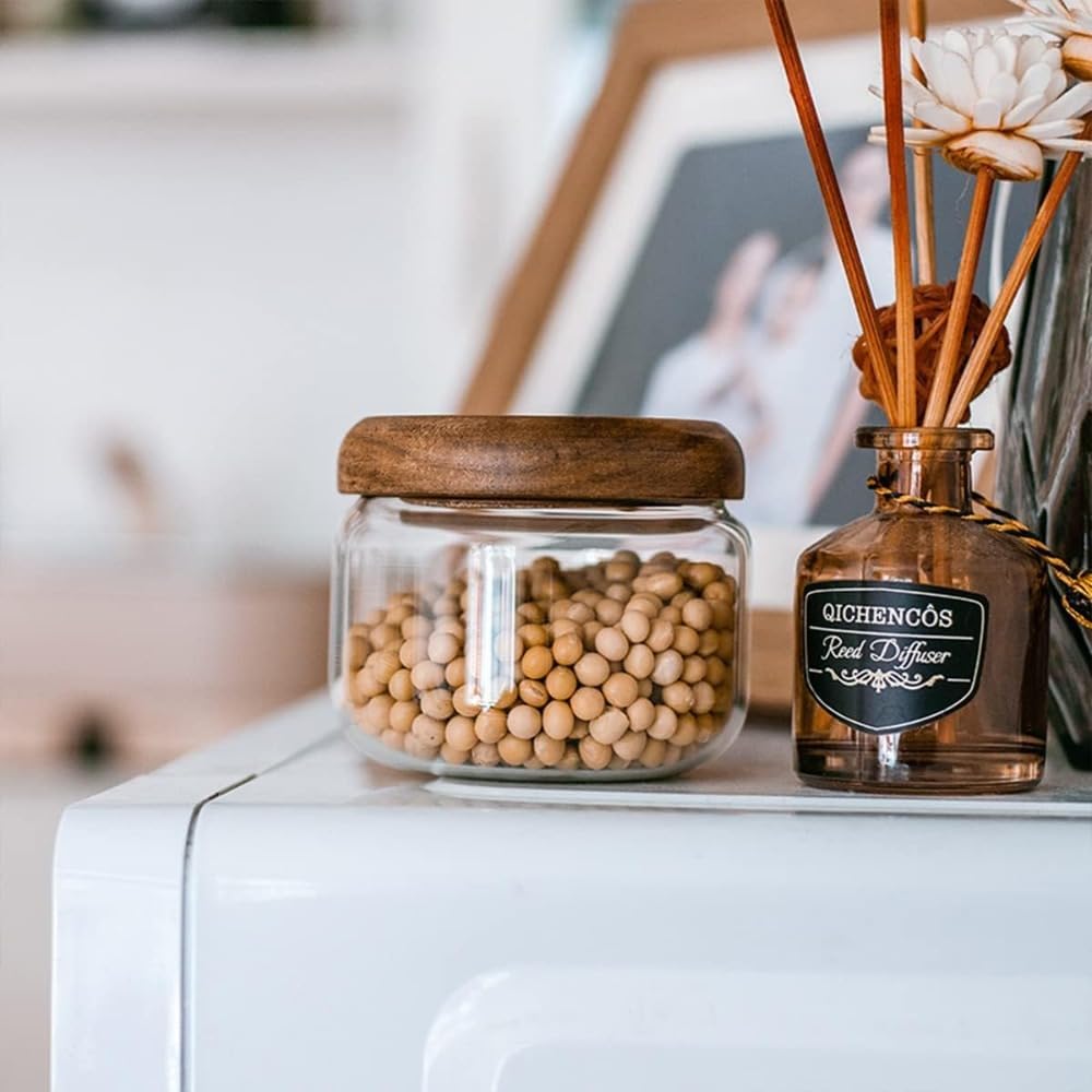 Glass Food  Containers with Wo - огляд і ціна Overnight Oat Jar
