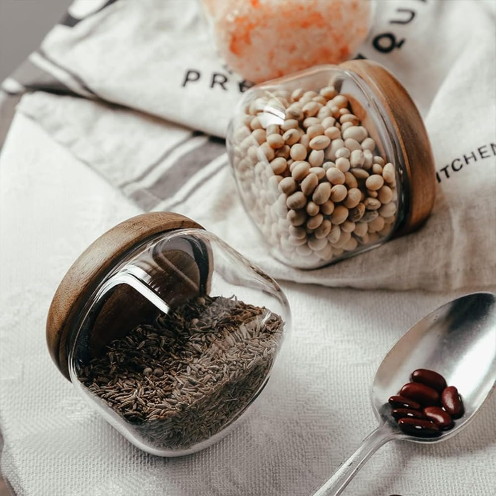 Glass Food  Containers with Wo - огляд і ціна Overnight Oat Jar