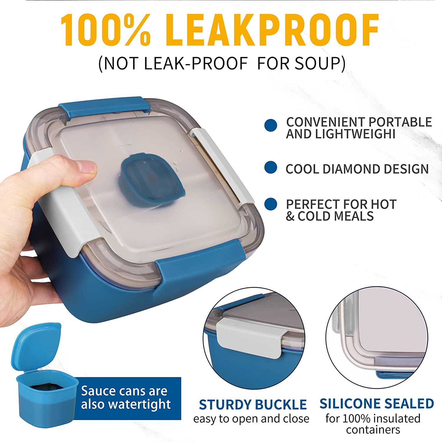 1100ml/1500ml Portable Lunch B - огляд і ціна Salad Container Jar