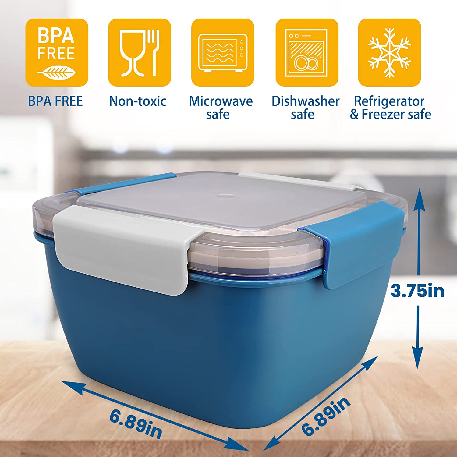 1100ml/1500ml Portable Lunch B - огляд і ціна Salad Container Jar