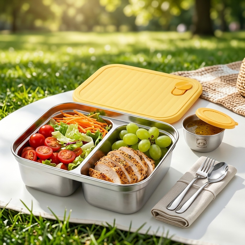 304 Stainless Steel Lunch Cont - огляд і ціна Salad Container Jar