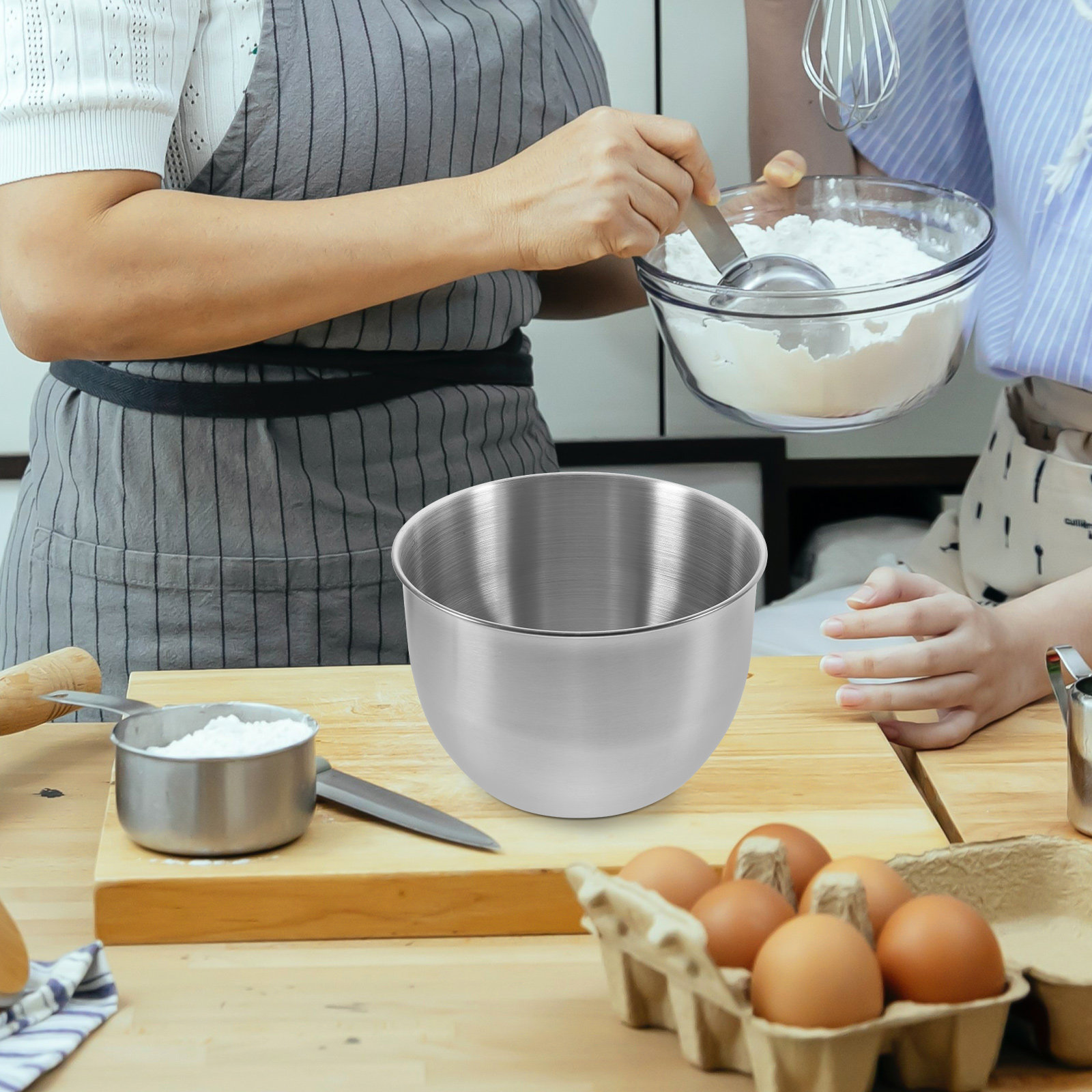 Deep Stainless Steel Mixing Bo - огляд і ціна Meal Prep Kitchen