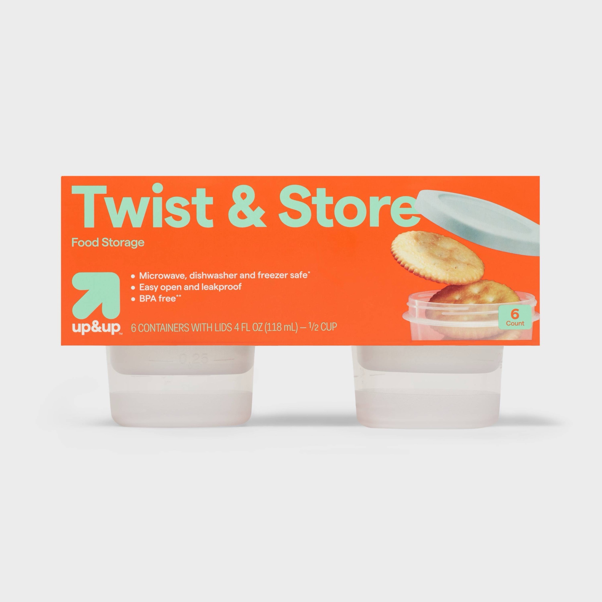 6ct Round Twist-Lock Food Stor - огляд і ціна Meal Prep Containers
